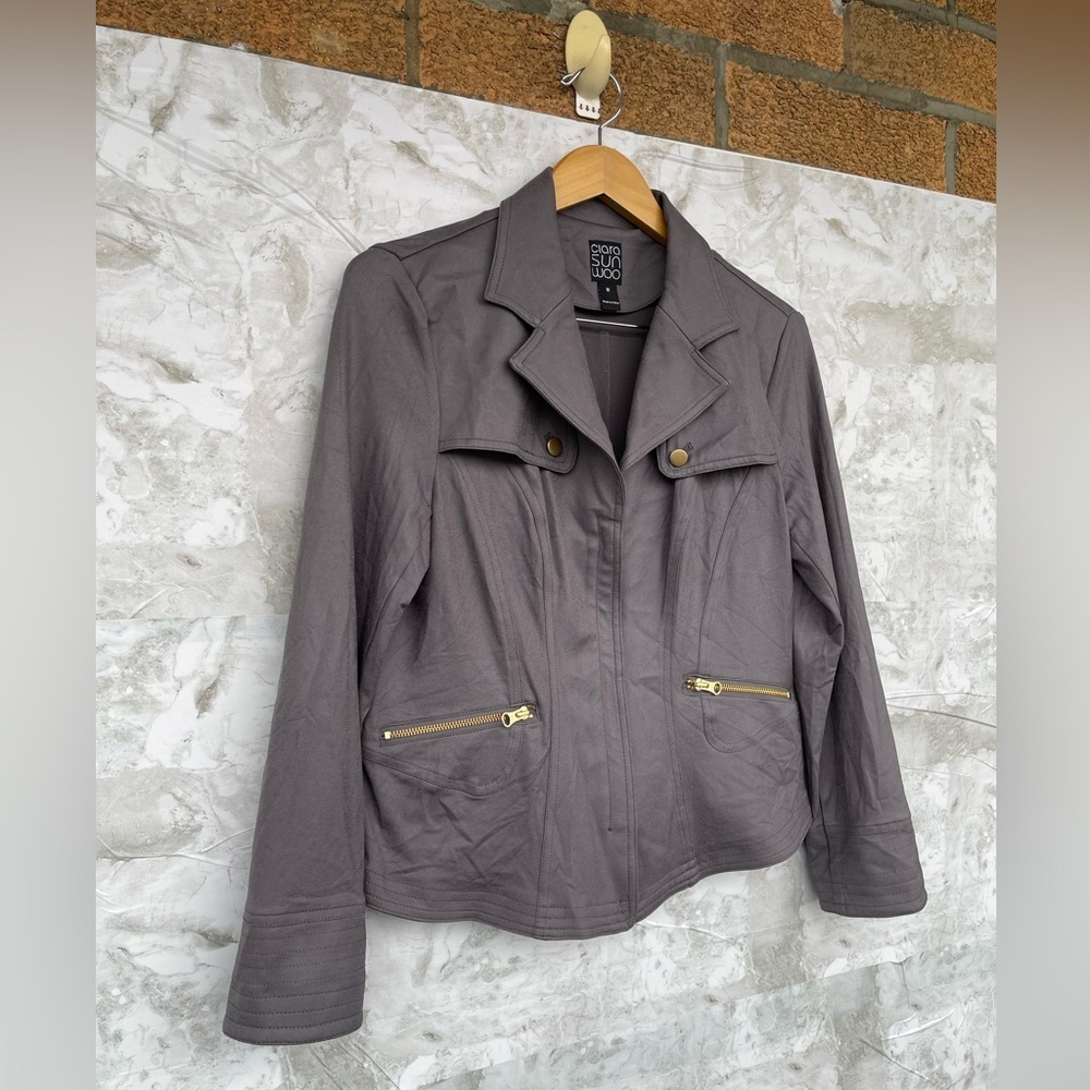 Clara Sunwoo Liquid Leather Signature Jacket size medium - Picture 3 of 11